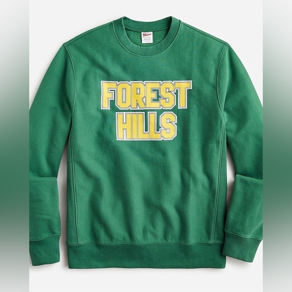 J Crew Heritage 14 oz. fleece Forest Hills graphic sweatshirt BN414